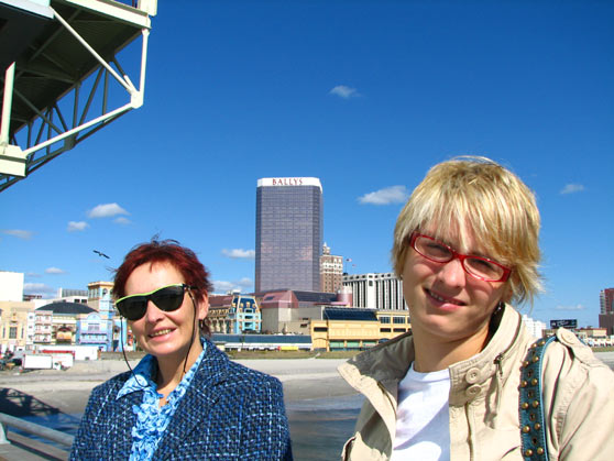 s mamkou v Atlantic City
